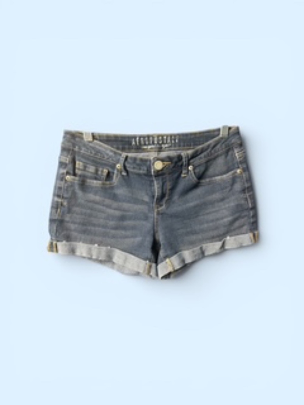Aeropostale midi denim shorts with hem (6)